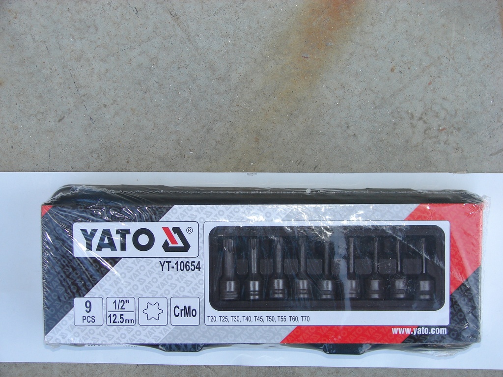 SET 9 CHEI TORX DE IMPACT 1/2" YT-10654