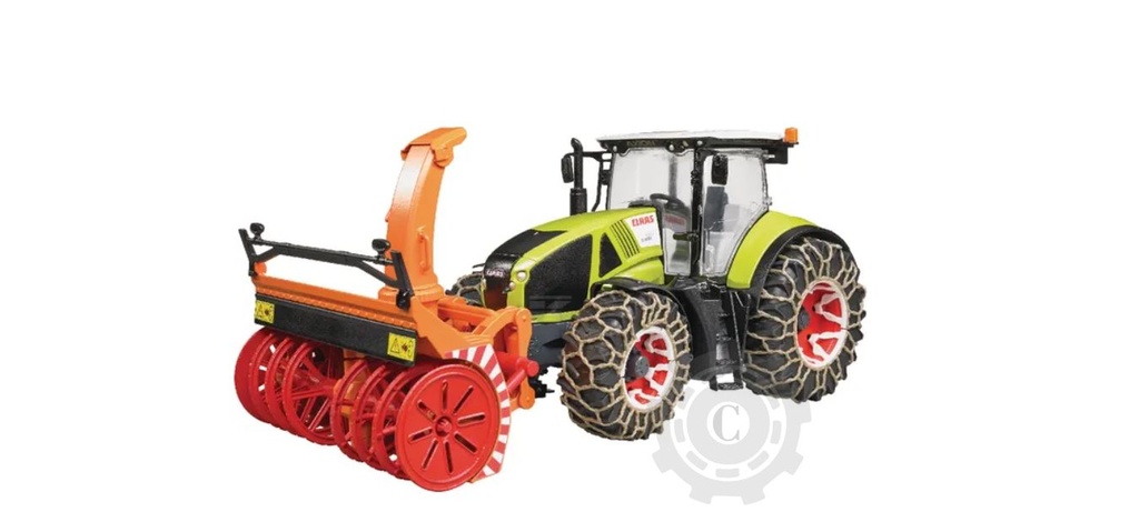 Tractor Claas Axion 950 cu lanturi si freza de zapada