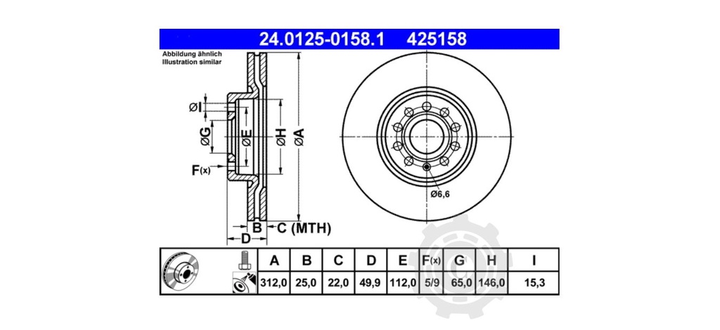 DISC FRANA FATA STG/DR VW OEM