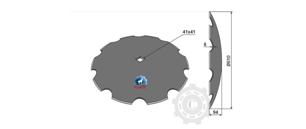 TALER DISC CRESTAT 610 P40 NIAUX