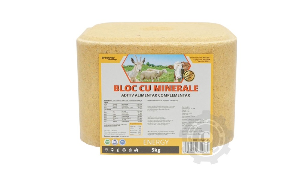 Bloc sare 5kg cu vitamine si minerale pentru animale