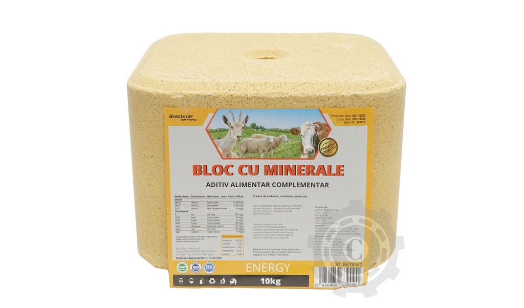 Bloc sare 10kg cu vitamine si minerale pentru animale