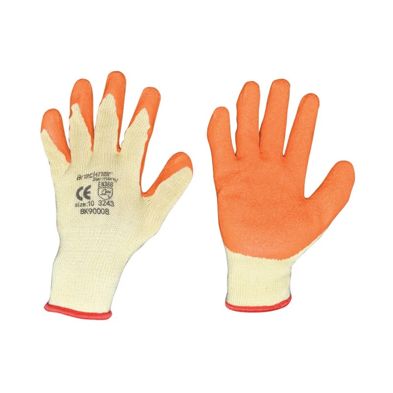 MANUSI PROTECTIE BUMBAC-CAUCIUC BEJ-ORANGE M10