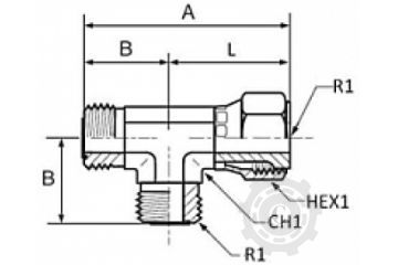 RACORD T FILET EXT.FE-OL M12*1.5 LATERAL