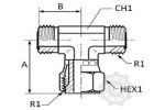 RACORD T FE-OL M16*1.5 MIJLOC