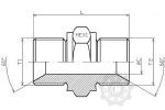 ADAPTOR DR FE ORFS 11/16-1/4 BSP 