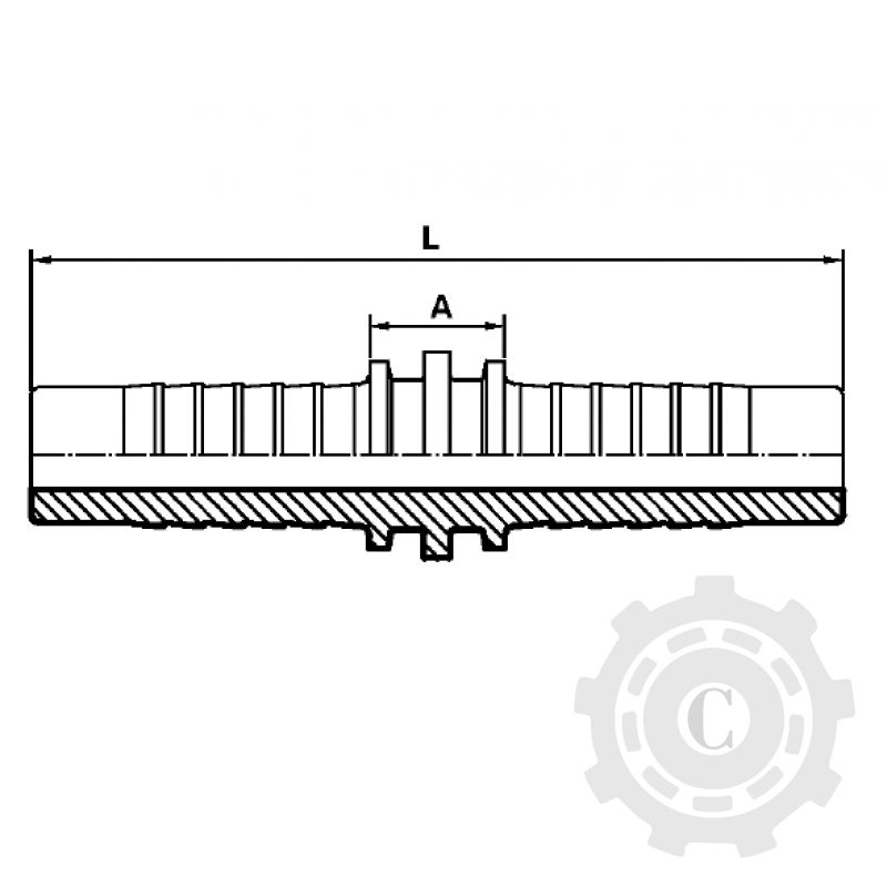 CONECTOR DUBLU HIDR.DN06  