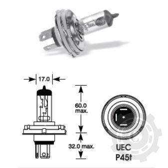 BEC 12V H4 P45 60*55W SELUM