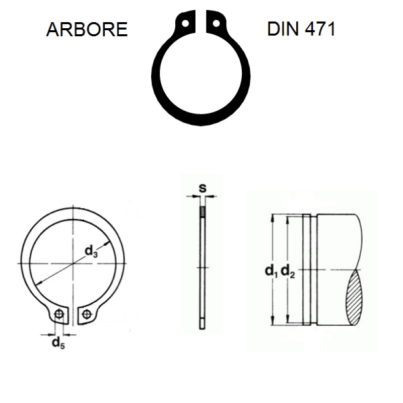 A110 SEEGER ARBORE A110X4,0 DIN 471