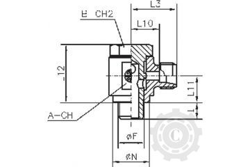 AO182020S ADAPTOR ORIENTABIL FE M20X1.5S 18-20