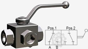 ROBINET HIDRAULIC 3 CAI CU BILA DKH 08 FILET 3/8 BSP