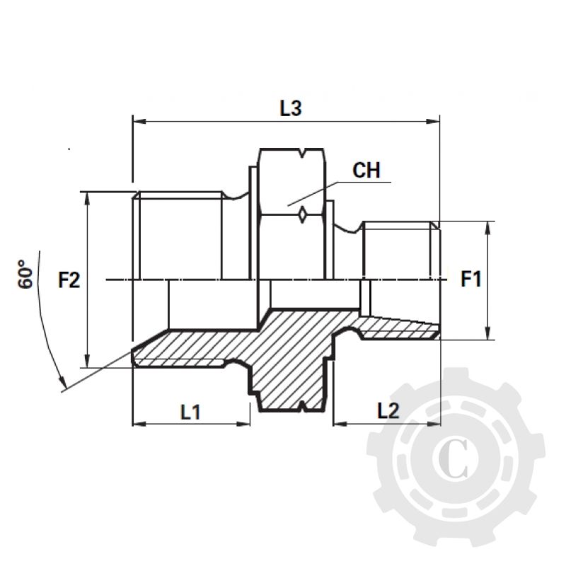 ADAPTOR DR FE G06 3/8-M14X1.5L