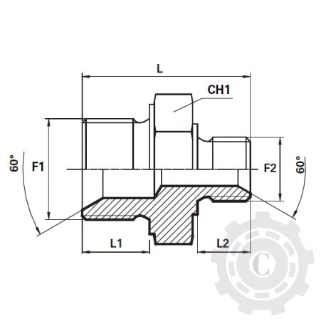 ADAPTOR DR FE M14X1.5L-M12X1.5L