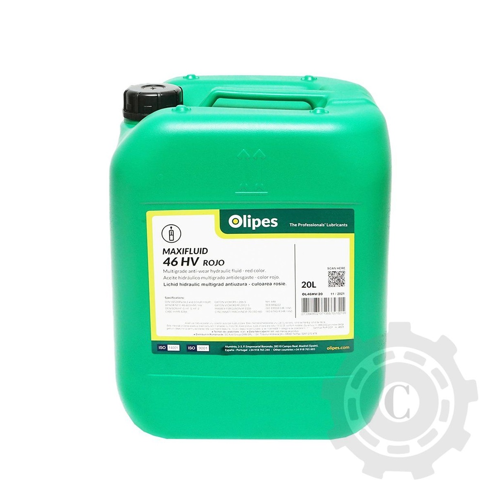 Ulei Olipes hidraulic rosu MAXIFLUID 46 HV 20L