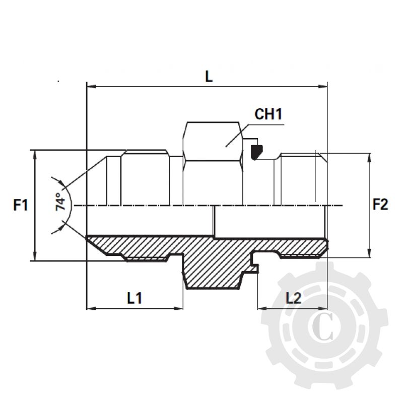 ADAPTOR DR FE U12 1.1/16"-G12 3/4"