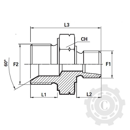 [CP014676] ADAPTOR DR FE G06 3/8" M18X1.5