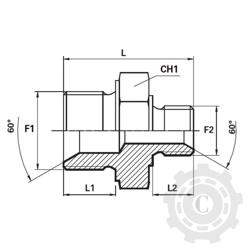 [CP033996] ADAPTOR DR FE G08 1/2"-G04 1/4"