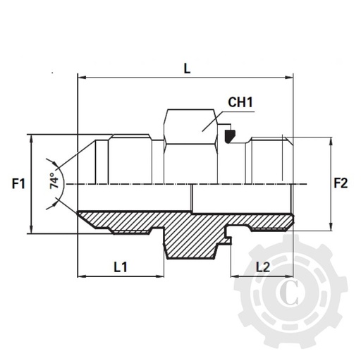 [CP055713] ADAPTOR DR FE U12 1.1/16"-G12 3/4"