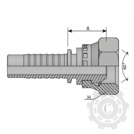 [CP058861] ARMATURA BSP CU FILET EXT.1/2 DN08