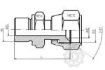 [CP062493] ADAPTOR DREPT CU FIL.EXT.BSP LA BLOC SI OLANDEZA UNF PE CON 1/2-7/8